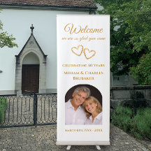 Elegante goldene 50. Hochzeitstag-Party individuel