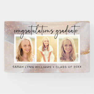 Elegante Goldene Abschlussfeier Banner