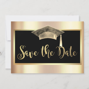 Elegante goldene Abschlusskappenquaste Save The Da Date