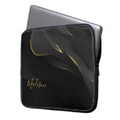 Elegante goldene Abstrakte Textur und Anpassung Laptopschutzhülle (Vorderseite Links)