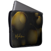 Elegante goldene Abstrakte Textur und Anpassung Laptopschutzhülle (Vorne Rechts)