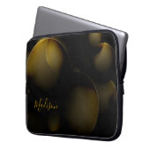 Elegante goldene Abstrakte Textur und Anpassung Laptopschutzhülle (Vorderseite Links)