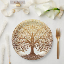 Elegante Goldene Baum-des-Lebens-Feier