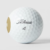 Elegante goldene, benutzerdefinierte Monogramm-Ini Golfball (Logo)