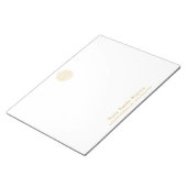Elegante Goldene Blume des Lebens Beruflich Notizblock (angewinkelt)