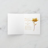 Elegante Goldene Blume - Einladung zur Hochzeit (Innenseite)