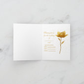 Elegante Goldene Blume - Einladung zur Hochzeit (Innenseite)