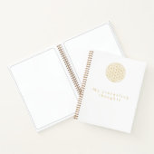 Elegante goldene Blume von Lebensvorlage Notizblock (Innenseite)