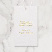 Elegante goldene Blumenkomposition-Folie-Geschenka Geschenkanhänger (Rückseite)