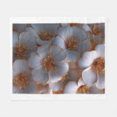 Elegante goldene Blumenmuster-Wurfdecke Fleecedecke (Vorderseite (Horizontal))