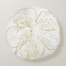 Elegante Goldene Blumige Linienkunst Minimalistisc