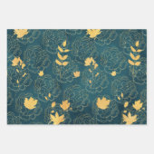 Elegante goldene Blüte Geschenkpapier Set (Vorderseite 2)