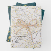 Elegante goldene Blüte Geschenkpapier Set (Beispiel)