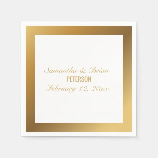 Elegante goldene Bordeaux Serviette (Vorderseite)