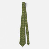 Elegante goldene botanische Blätter Krawatte (Vorderseite)