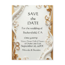 "Elegante goldene botanische Hochzeitseinladung -