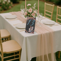 Elegante goldene botanische Hochzeitstisch Nummer