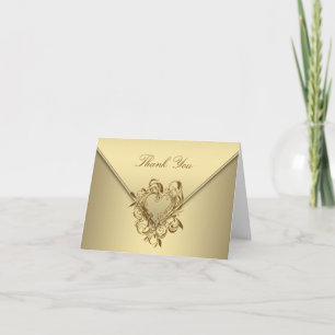 Elegante goldene dankeskarte