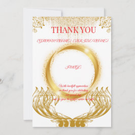 Elegante Goldene Dankeskarten-Design auf Weiß Dankeskarte