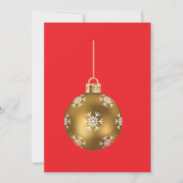 Elegante Goldene Dekoration Firmen-Weihnachtsfeier Einladung