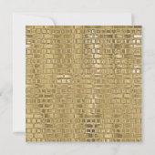 Elegante goldene dekorative Rand Initiale Monogram Mitteilungskarte (Rückseite)