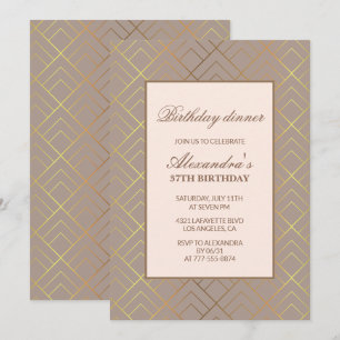 Elegante goldene Einladungen zum 37. Geburtstag Ab