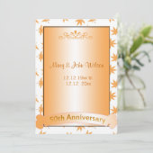 Elegante goldene Einladungen zum 50. Jubiläum (Stehend Vorderseite)
