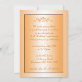Elegante goldene Einladungen zum 50. Jubiläum (Rückseite)