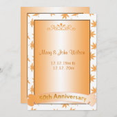 Elegante goldene Einladungen zum 50. Jubiläum (Vorne/Hinten)