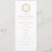 Elegante Goldene Erbstück-Hochzeit Programm (Vorderseite)