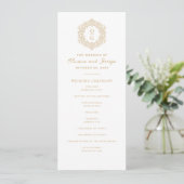 Elegante Goldene Erbstück-Hochzeit Programm (Stehend Vorderseite)