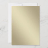 Elegante Goldene Feder Luxus-Feier Einladung (Rückseite)