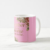 Elegante goldene Floralschrift Kaffeetasse (VorderseiteRechts)