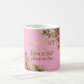 Elegante goldene Floralschrift Kaffeetasse (Mittel)