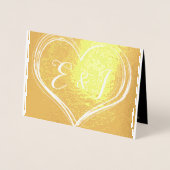 Elegante Goldene Foil Hochzeit Einladung (Vorderseite)