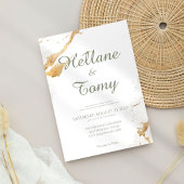 Elegante Goldene Foil Hochzeit Einladung