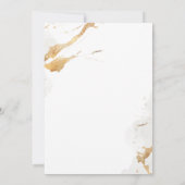 Elegante Goldene Foil Hochzeit Einladung (Rückseite)