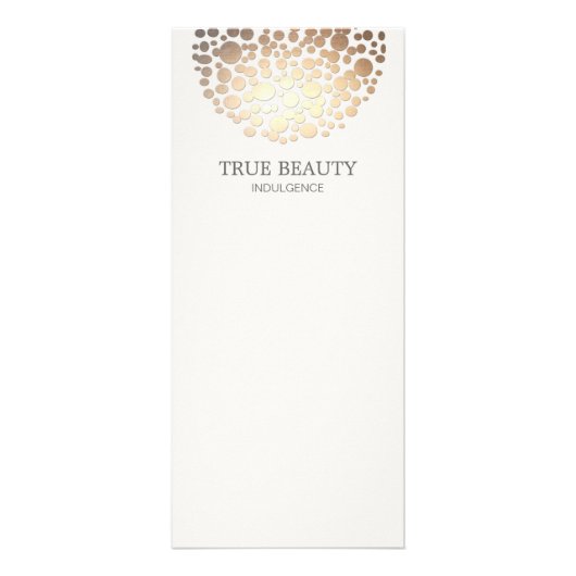 Elegante Goldene Foil Look Kreise von Weiß Werbekarte (Vorne)