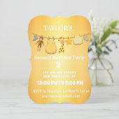 Elegante goldene Geburtstagseinladung Einladung (Stehend Vorderseite)