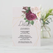 Elegante goldene geometrische Einladung (Stehend Vorderseite)