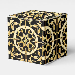 Elegante Goldene Geometrische Musterkunst Geschenkschachtel