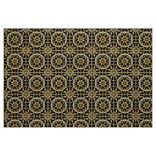 Elegante Goldene Geometrische Musterkunst Stoff