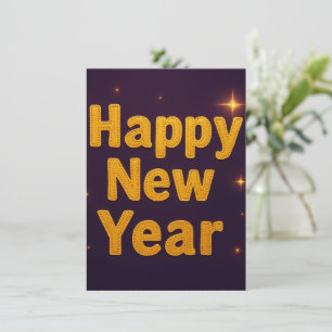 Elegante goldene gestickte Typografie stilvolle Pa Feiertagskarte