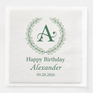 Elegante goldene Glitter-Faux-Folie-Geburtstagsser Serviette