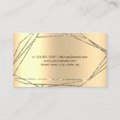 Elegante goldene Glitzer-Rahmen-Nägel Visitenkarte (Rückseite)