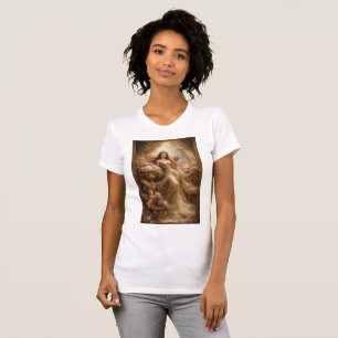 Elegante goldene Göttin mit Cherub  T-Shirt
