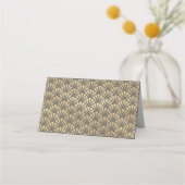 Elegante Goldene Gran Café Al Porto Platzkarte (Rückseite)