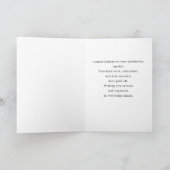 Elegante goldene Gratulationskarte zur Abschlussfe Karte (Innenseite)