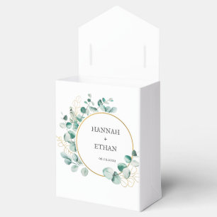 Elegante Goldene Grünpflanzen Eukalyptus personali Geschenkschachtel