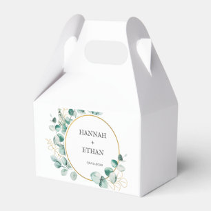 Elegante Goldene Grünpflanzen Eukalyptus Personali Geschenkschachtel